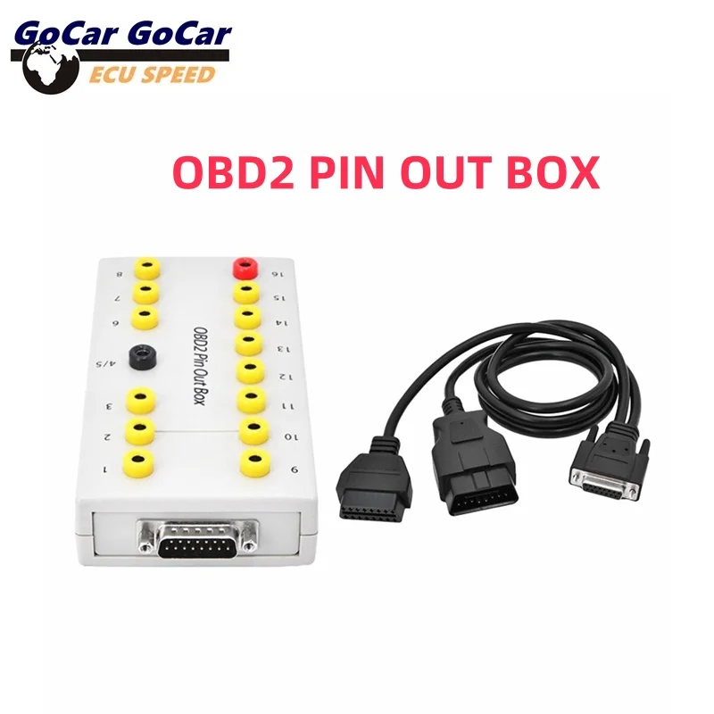 

OBD2 Pin-Out Box Тестер коммутационной коробки Диагностический детектор протокола OBDII Разъем OBD2 Pin-Out включает все тестовые точки