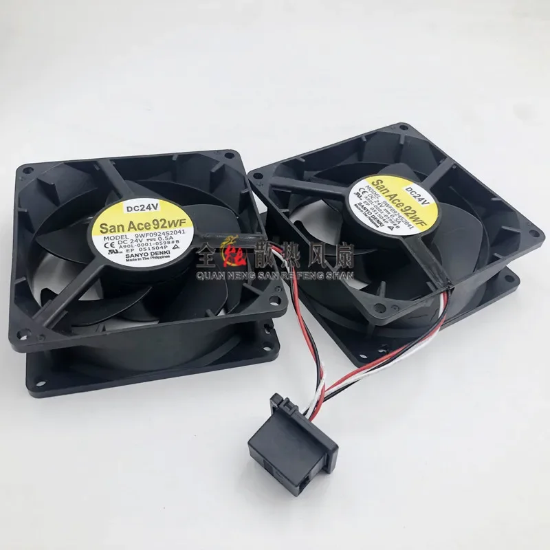 Sanyo Denki 9WF0924S2041 DC 24V 0.5A 90x90x32mm -Wire Server Cooling Fan