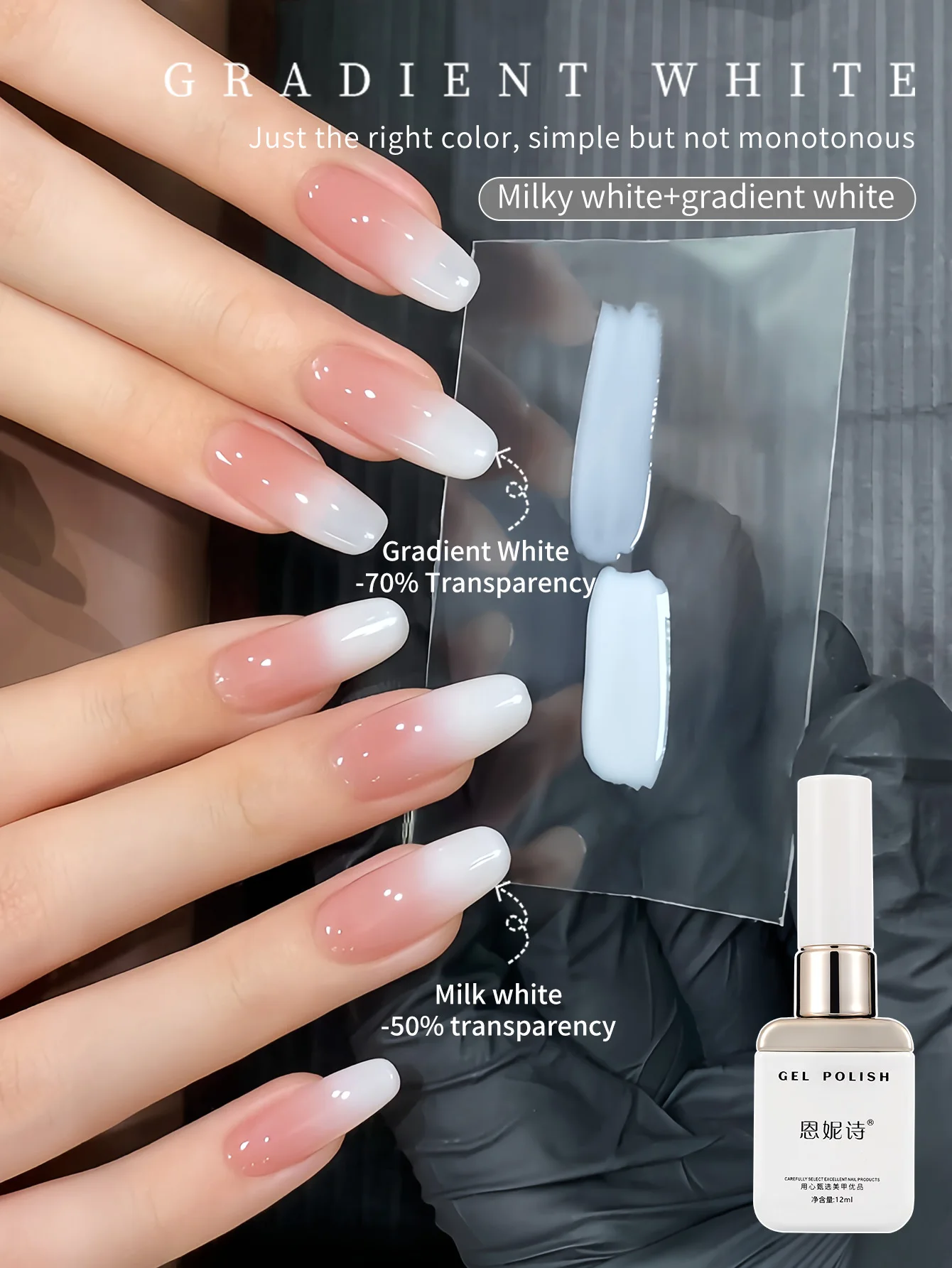 2 قطعة 12 مللي حليبي الأبيض هلام طلاء الأظافر طلاء الأظافر اللون الطبيعي شفافة هلام نقع قبالة LED واضح معطف الصابون رسومات أظافر الأبيض