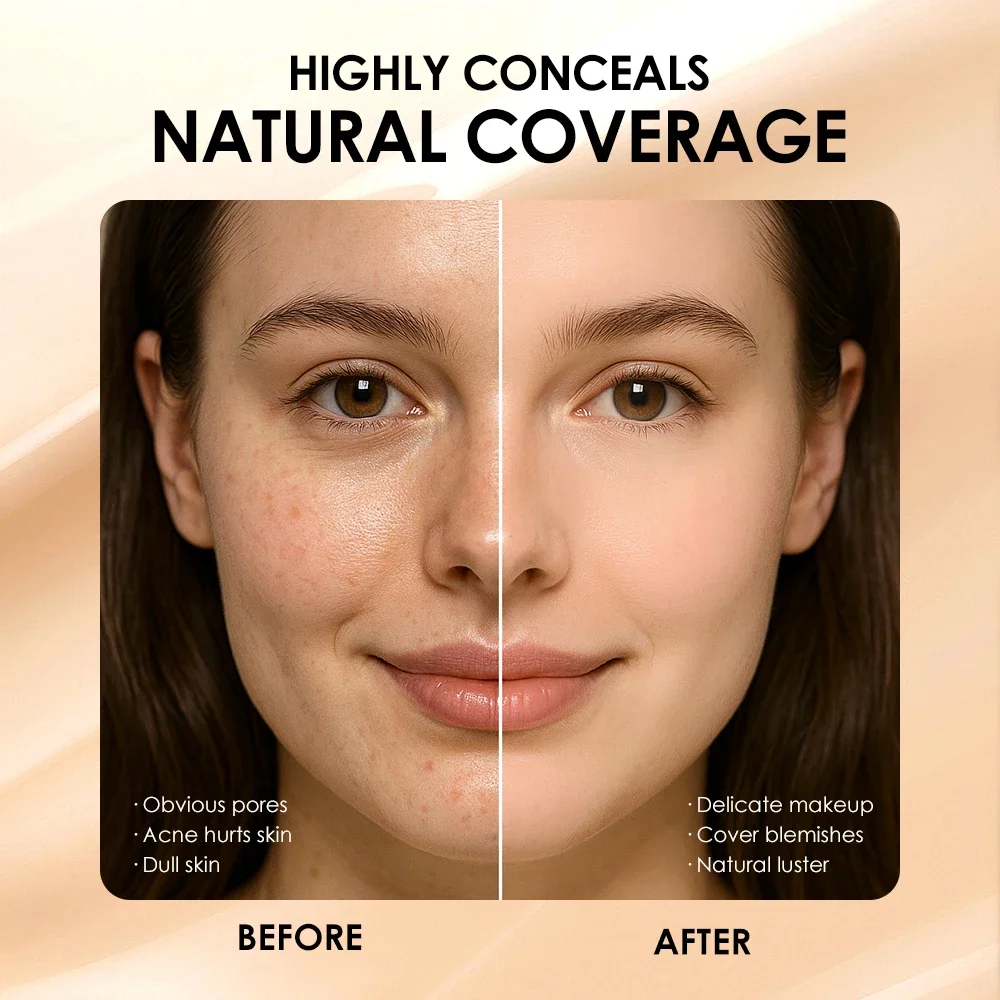 كريم أساس مموه للبشرة - كريم أساس لتغطية الوشم والعيوب، مقاوم للتلطخ، مقاوم للعرق، كريم BB قابل للبناء بلمسة نهائية غير لامعة #4