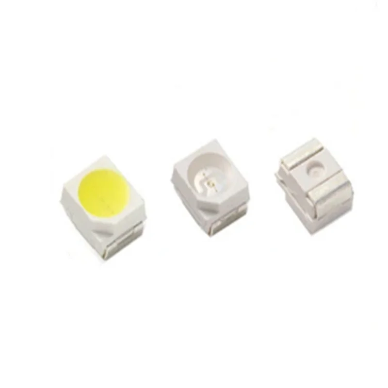 Novo 100 peças 3528 branco 7-8lm smd led verdadeiro branco 6000-7000k/natural 4000-5000k/quente 2800-3200k/fresco 9000-13000k alto brilho