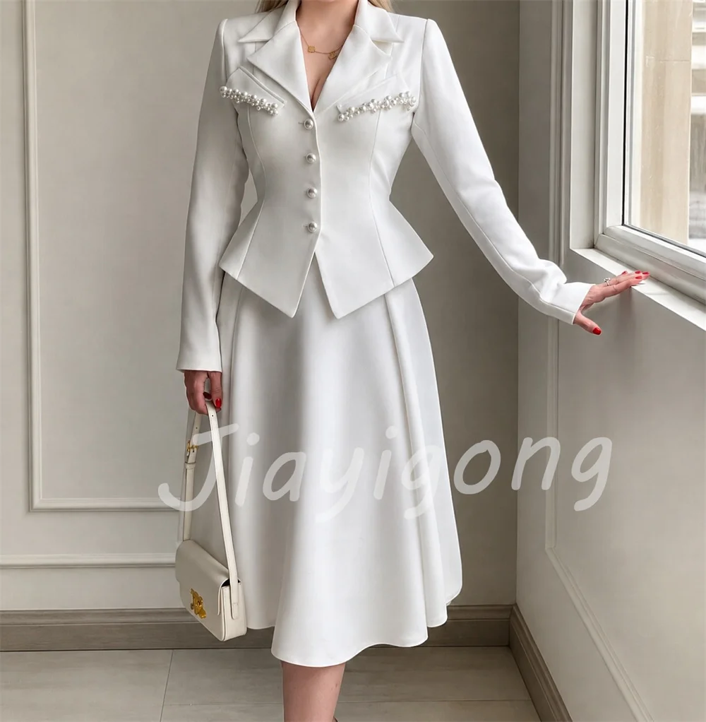 Customized Simple Jersey Pleat Sequined Button A-line V-neck Midi Bespoke Occasion Party Dresses High Quality