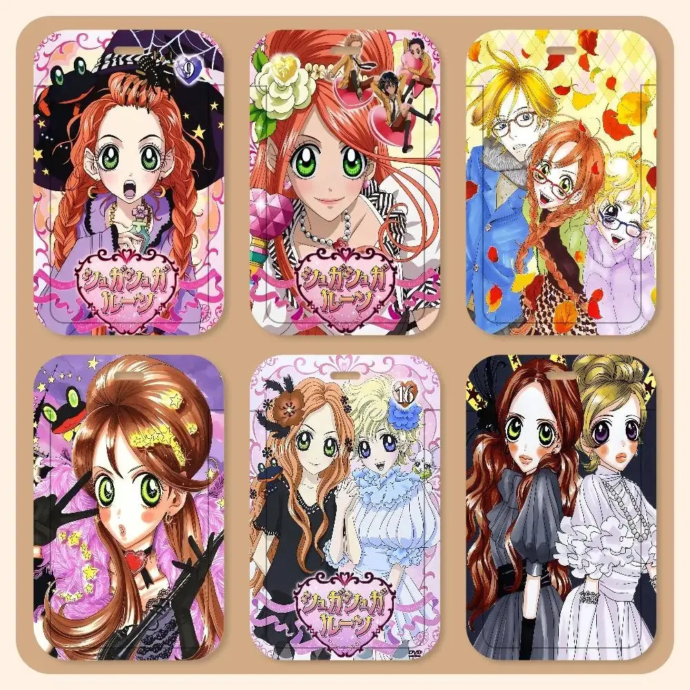 Porta Tarjetas con Cordón para el Cuello, Diseño Anime S-Sugar Sugar Rune, para Estudiantes, Porta Tarjetas de Identificación, Porta Tarjetas de Control de Acceso