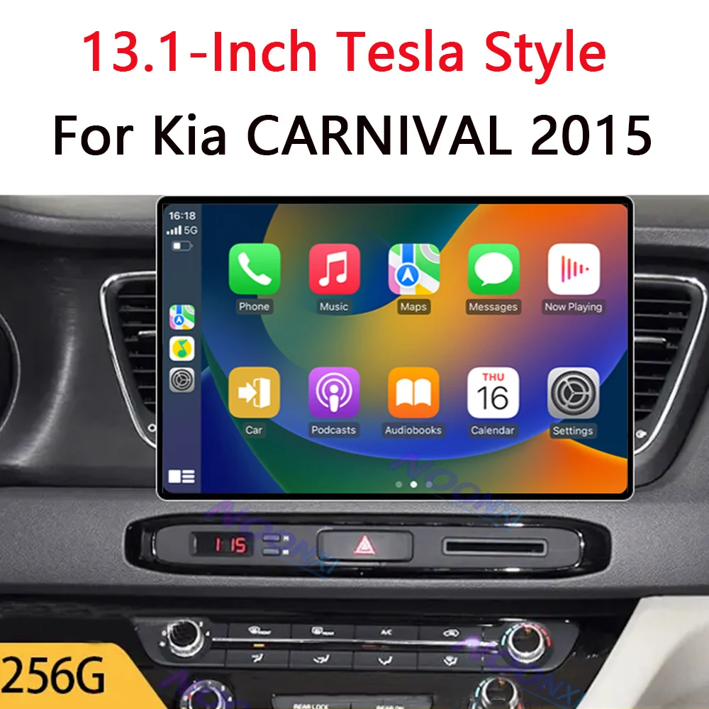 For Kia CARNIVAL 2015 All In One Car Radio 2 K Screen 1920x1200 RES Intelligent Android 13 System GPS Carplay 13.1 inch