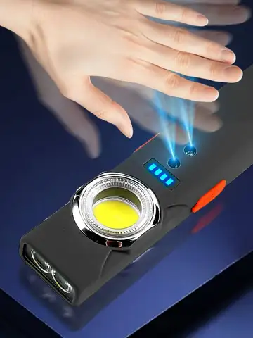 Multi-functional Portable Mini Rechargeable Magnetic Work Light Outdoor Strong Dual Light Source Flashlight TYPE-C
