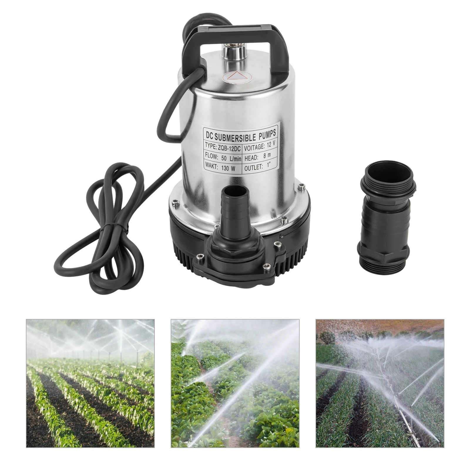 Stainless Steel Submersible Pump 160W, 3000Rpm Speed Low Noise  for Gardens/ Farms Irrigation