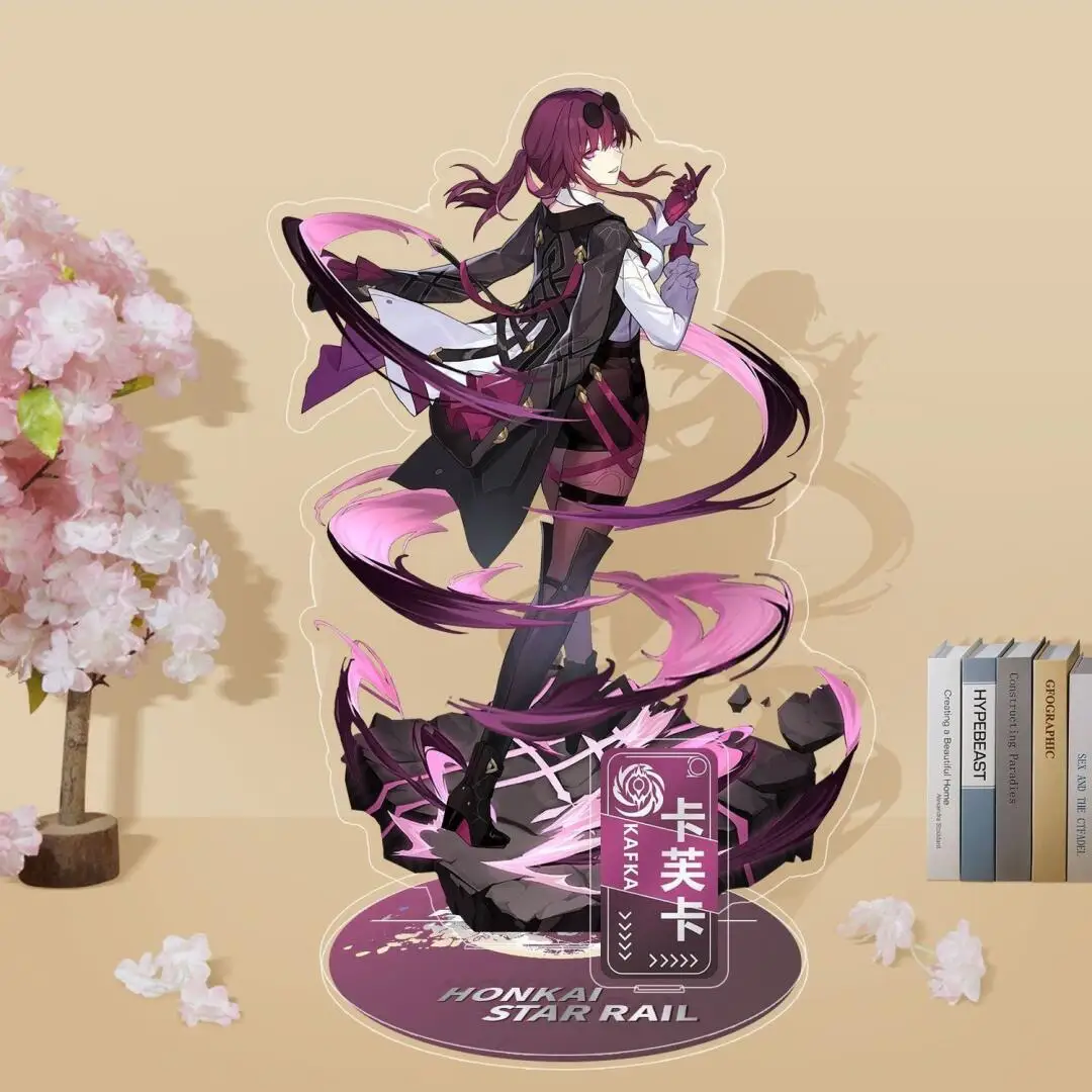 Honkai: Star Rail Figurka Gra Świetlik Kafka Clara Kawaii Wzór Akrylowe Podstawki Stojące Ozdoby na Biurko Kolekcjonerskie Zabawki Prezenty