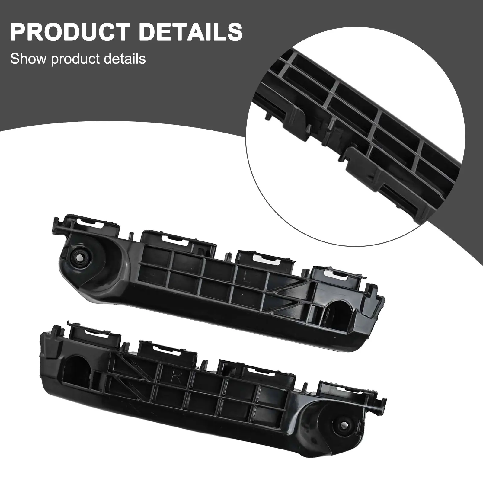 

Front Bumper Bracket for Toyota Yaris 2012-2014 2 Pieces OEM 5253652080 5253552110 ABS Material Replacement Parts