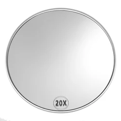 20X Portable Makeup Mirror Round Magnification Mirror With Suction Cup Blackhead Magnifying Mirror For Bathroom Make Up Vanity
