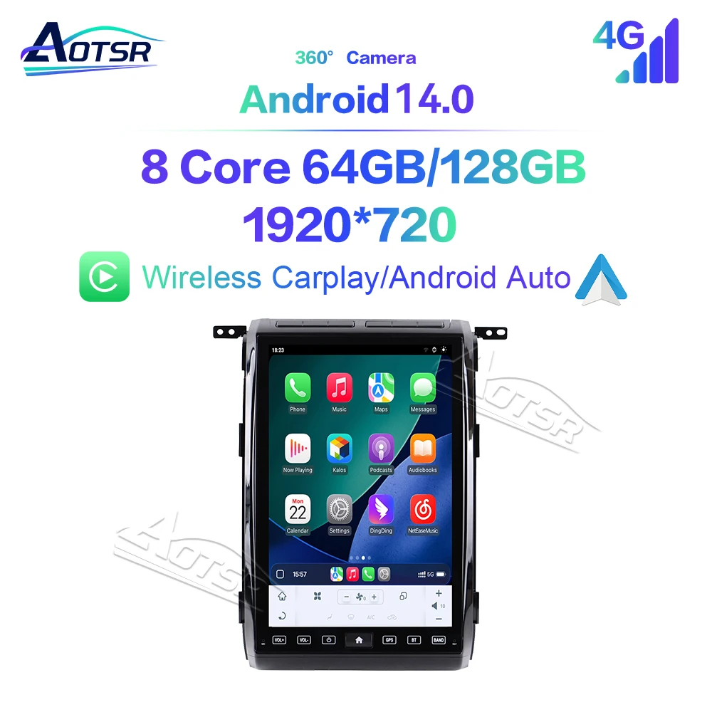 

14,5-дюймовый HD сенсорный экран GPS-навигация Carplay автомобильный радиоприемник для Ford F-150 Raptor 2009-2014 Премиальный автомобильный мультимедийный комплект обновления