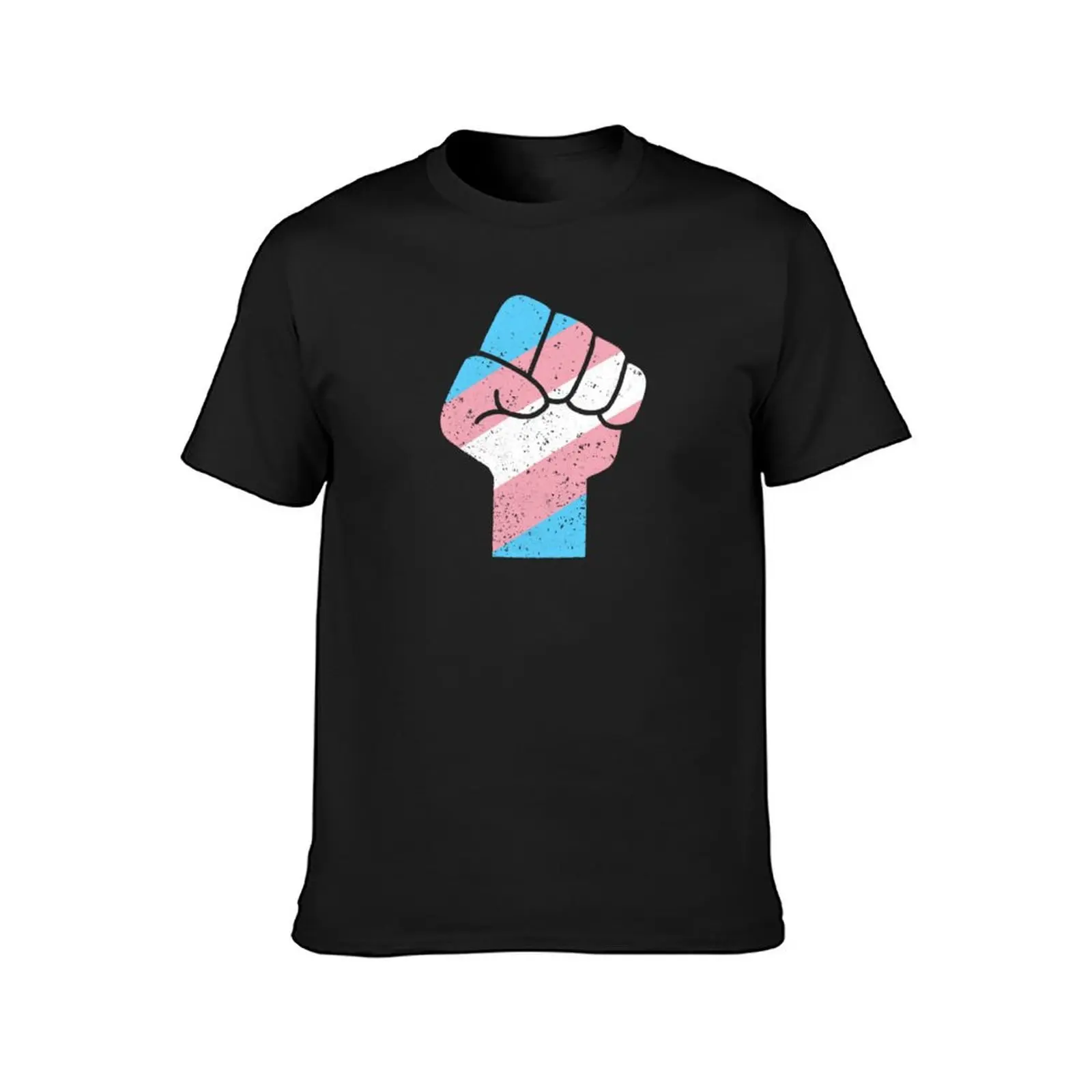 Trans Power - Transgender Flag Clenched Fist T-Shirt boys animal print customs mens graphic t-shirts big and tall