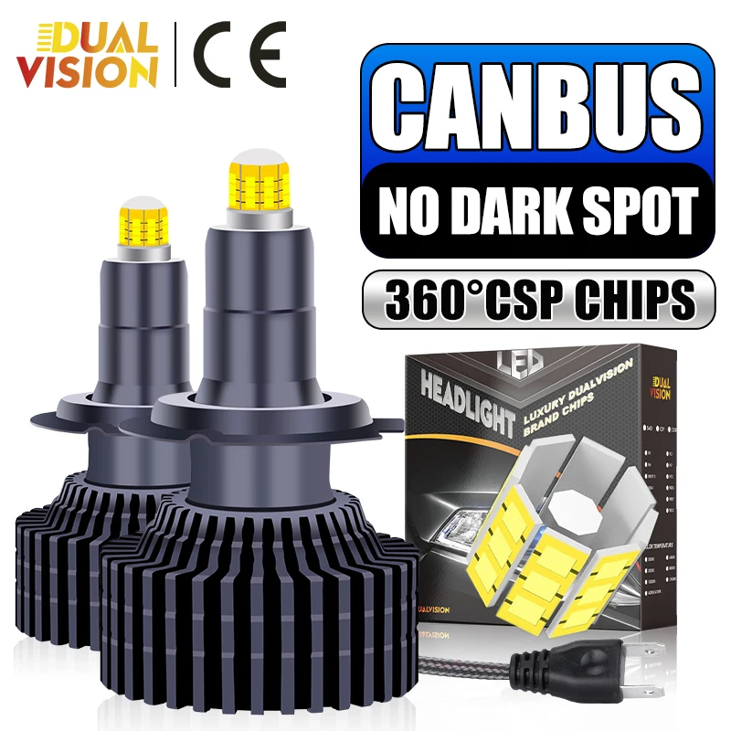 

Светодиодная лампа для фар H7 360 CSP 1000 Вт, лампа для двигателя Canbus H11 H1 H8 H9 9005 HB3 9006 HB4 9012 HIR2 STG, дальний/ближний свет, противотуманная лампа для линз
