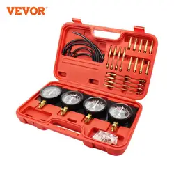 VEVOR Carburador de Vacío de Combustible 0-76 cm/hg, Conjunto Sincronizador de Carburador de Vacío de Combustible, Sincronizar Carburador con 4 Medidores Sincronizadores con Placa Fija para Bombas