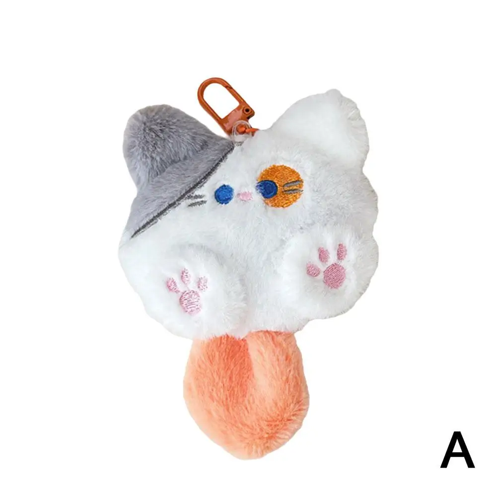 JOAnimal-Porte-clés mignon en peluche, petit pendentif au beurre de chaton, créatif, doux, moelleux, décoration de couple, cadeau de sac à clés, I2M9