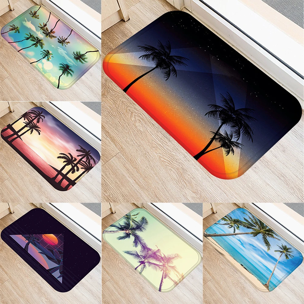 Xiahai Tropical Tree Kitchen Entrance  Decorative Door Mat Home  Rug Color Indoor Doorway  Floor 