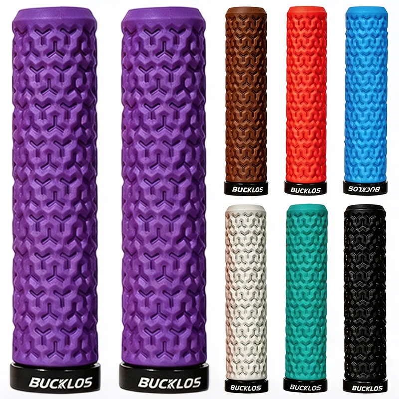 BUCKLOS Mountain Bike Grips Rubber Non-slip Bicycle Handlebar Grips MTB Cuffs Waterproof Durable Bike Grip Bicycle Accessories