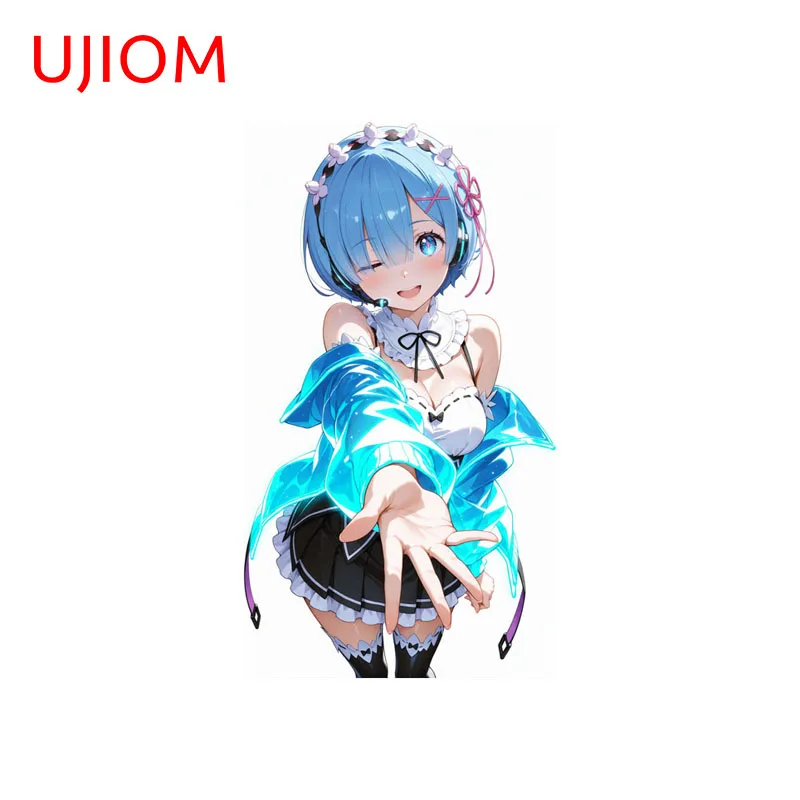 UJIOM Rem Pretty Waifu Wall Sticker Eye Catching High Quality Sunscreen Decal Suitable For Creative Personality Wallpapers