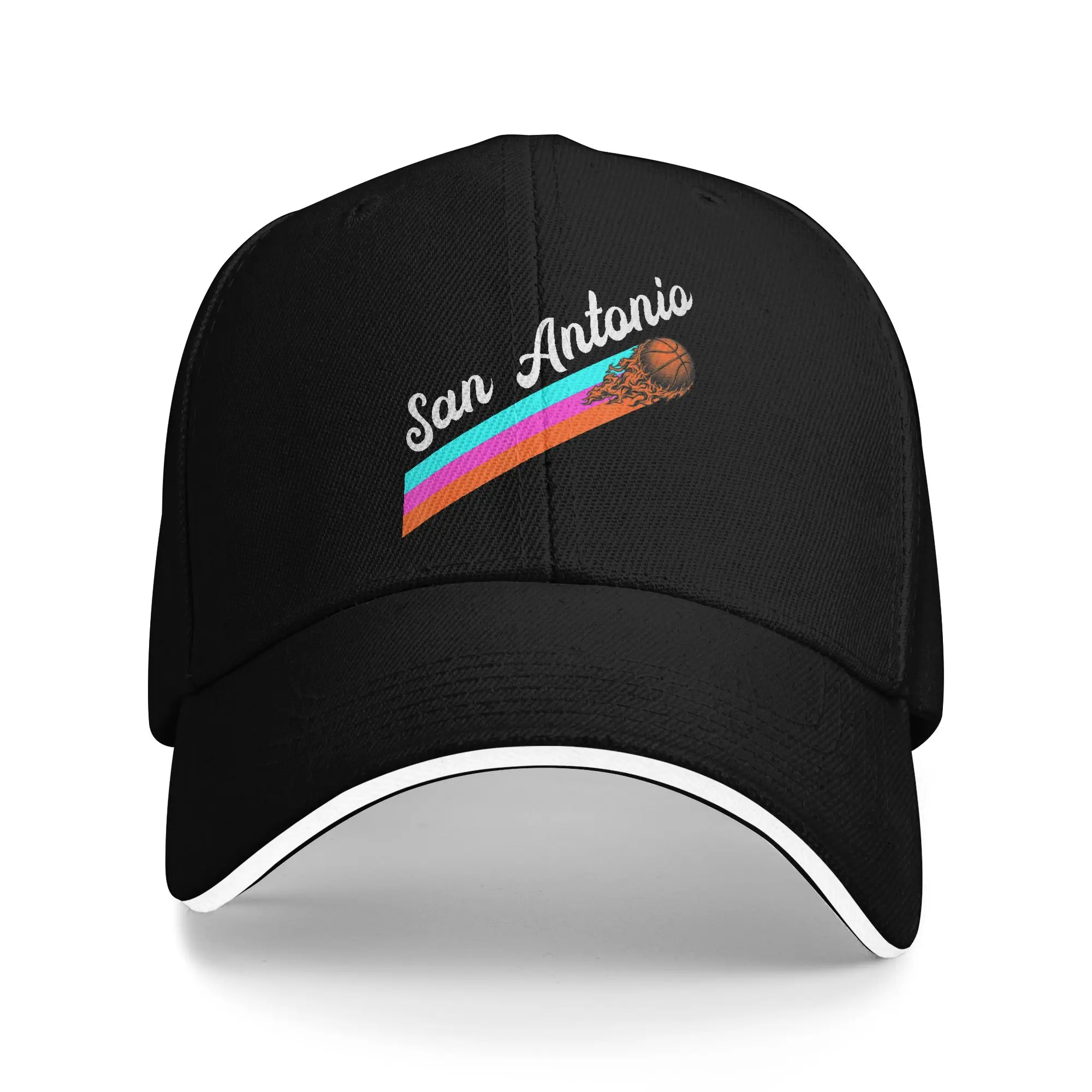 Summer San Antonio Name Throwback Design Baseball Cap  Running Hippie Classic Sun Trucker Hat Women Men Sunscreen Caps