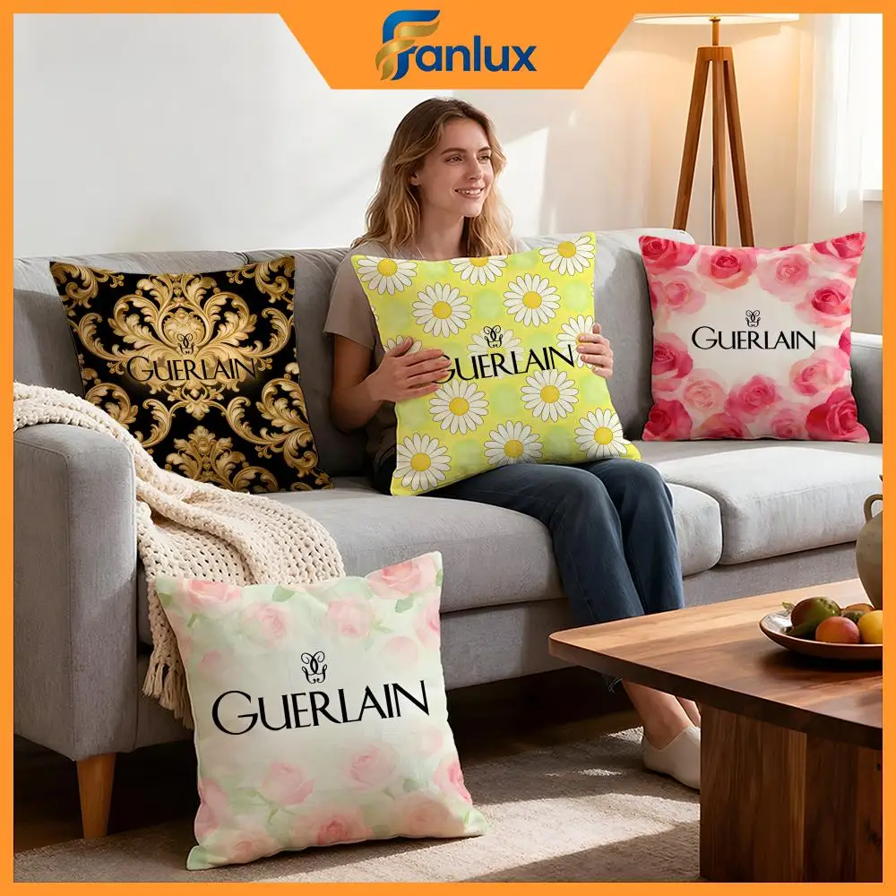 Brand Guerlain Cushion Cover 4Pcs Decorative Covers Soft Cushion Case for Sofa Couch Decor 40x40 45x45 Pillowcases