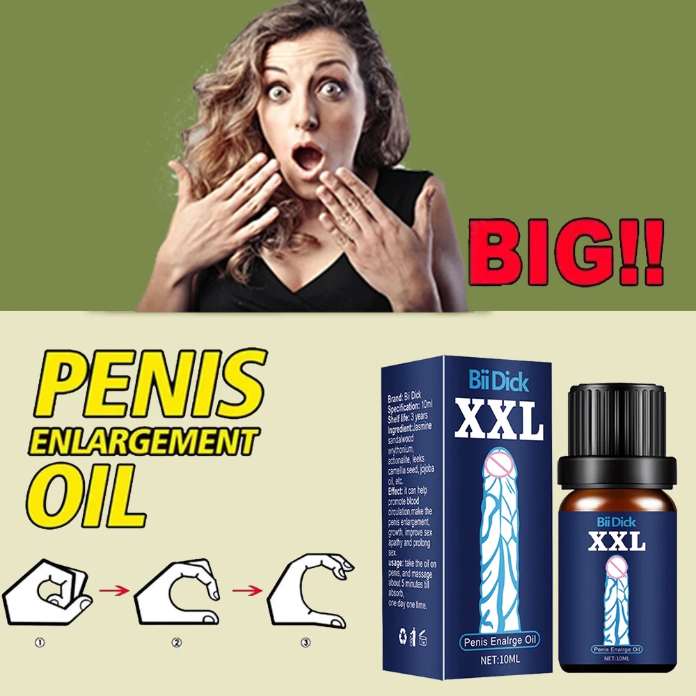 Aceite para agrandar el pene para hombre, líquido para agrandar el pene, masaje para agrandar el crecimiento, espesamiento permanente, mejora la