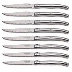 4-10pcs Laguiole Steak knives Stainless Steel Dinner Knife Set Silverware Serrated Blade Restaurant Cutlery Cafe Dishwasher Safe