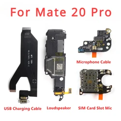 Loudspeaker Microphone Sim Card Tray Holder Board USB Charging Dock Flat Cable For Huawei Mate 20 Pro Connector Flexible Ribbon