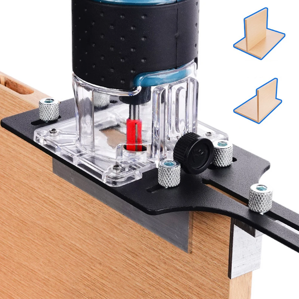 Slotted Router Base Locator Tool for Edge Trimmer Aluminum Alloy Construction 0 to 5cm Board Thickness Compatibility