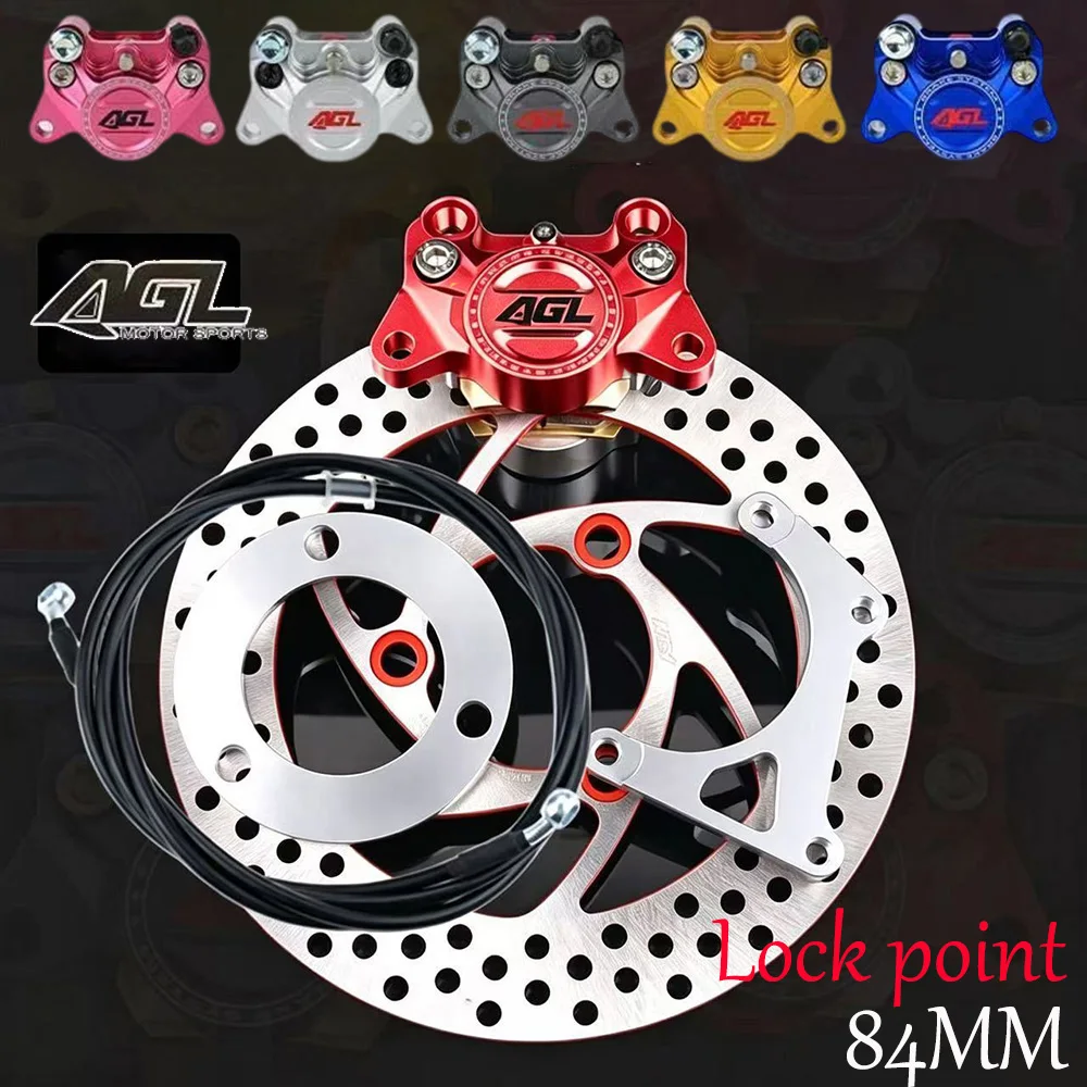 84mm Motorcycle Rear Brake Caliper 220mm CNC Disc For Ducati Aprilia Suzuki Kawasaki YZF-R1 06-14 GSXR1000 07-14 ZX-10R 08-1