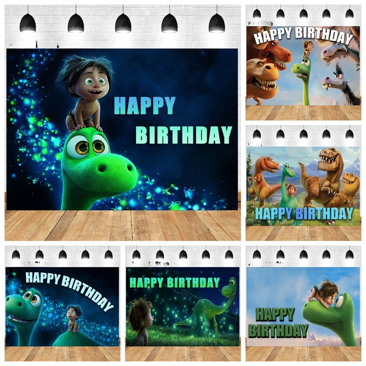 

The Good Dinosaur Theme Children Birthday Party Background Arlo Light Blue Sky Customized Baby Shower Vinyl Poster Photo Studio