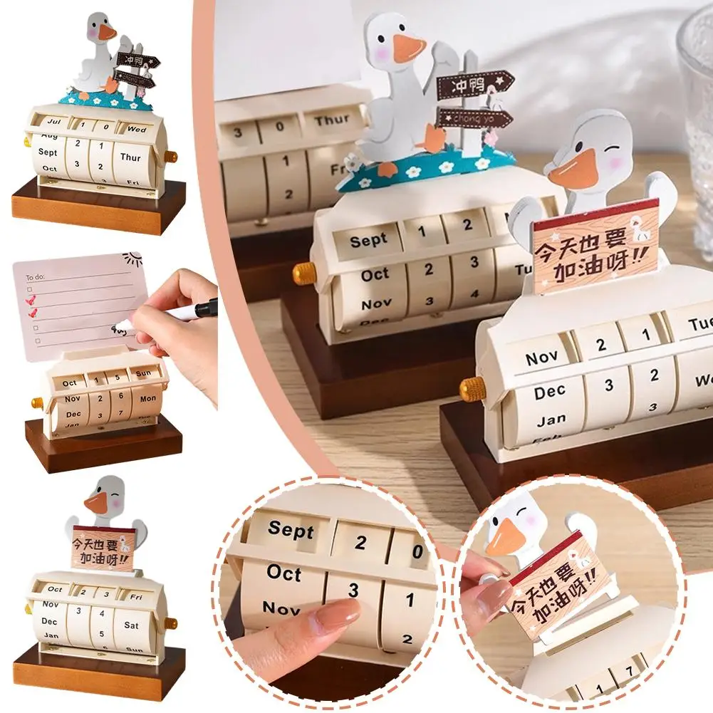 Wheel Perpetual Calendar Reusable Wooden Rotary Yearly Day Calendar With Rotary Calendar Month Wooden Display Yearly Week H2I9