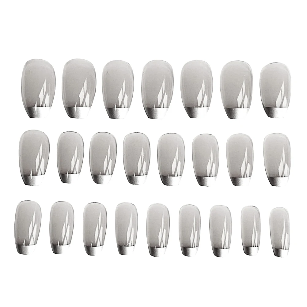 

2 Sets Nail Stickers Reusable Artificial Fake Fingernails Shiny Surface DIY Party Women Nail Decor Decals