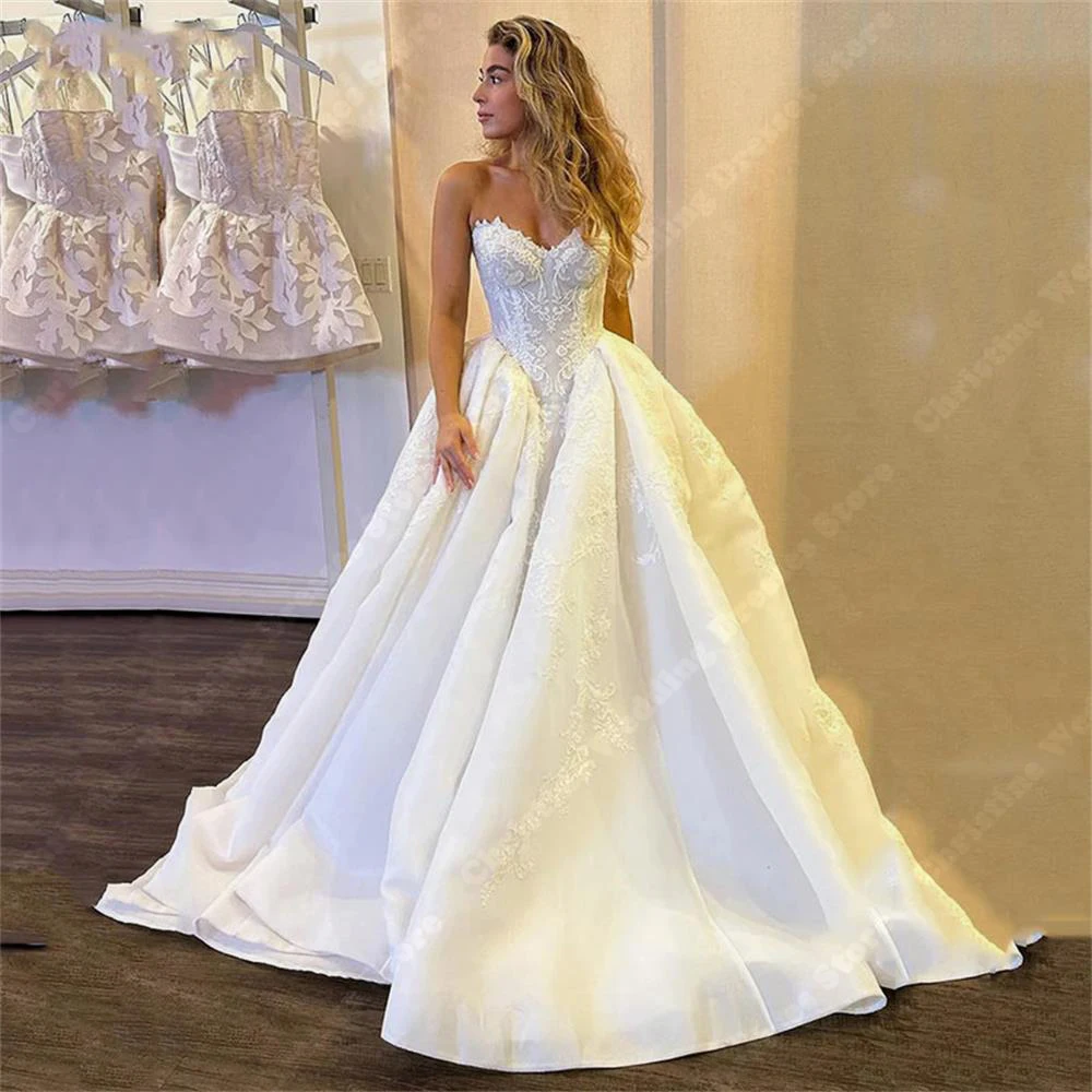 Sexy Sleeveless Bohemian Wedding Dresses For Women Newest Decals Bridal Gowns 2024 Elegant Mopping Length Lady Vestidos De Novia