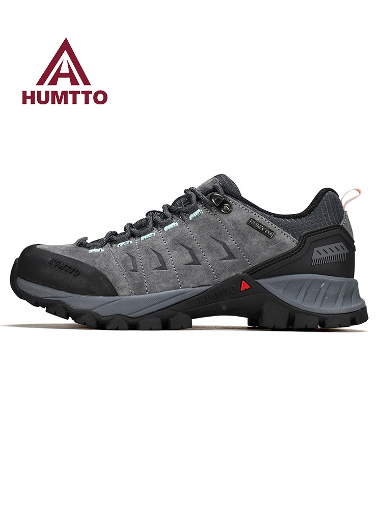 HUMTTO Cowhide Hiking shoes Men Waterproof Winter women Sneakers hunting  boots Work Breathable Trainers ankle trekking shoes