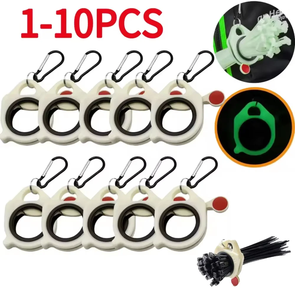1-10PCS Fluorescent Cable Tie Organizer Plastic Portable Storage Cable Tie Holder Stable Cable Tie Storage Tool Parts