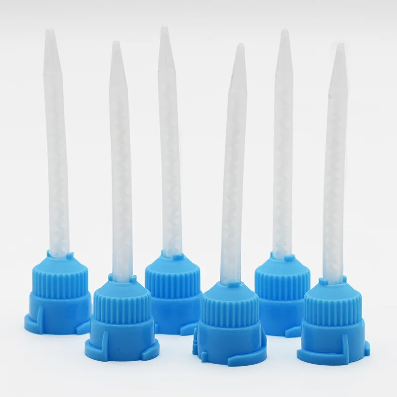 50Pcs Disposable Dental Impression Material Mixing Tips Silicone Rubber Conveying Mixing Head Nozzles Mixing Tube Dental Product