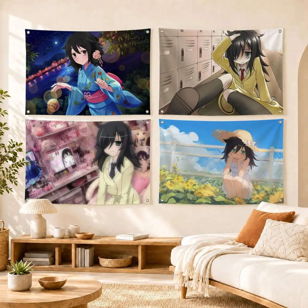 Kuroki Tomoko Anime Flags Flag Soft skin-friendly Durable Tapestry Outdoor party Home living room bedroom Decoration