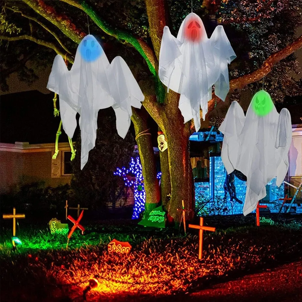 

Fashion With LED Light Halloween Decoration Hanging Horror Scary Pendant Party Outdoor Halloween Party Supplies Halloween Party
