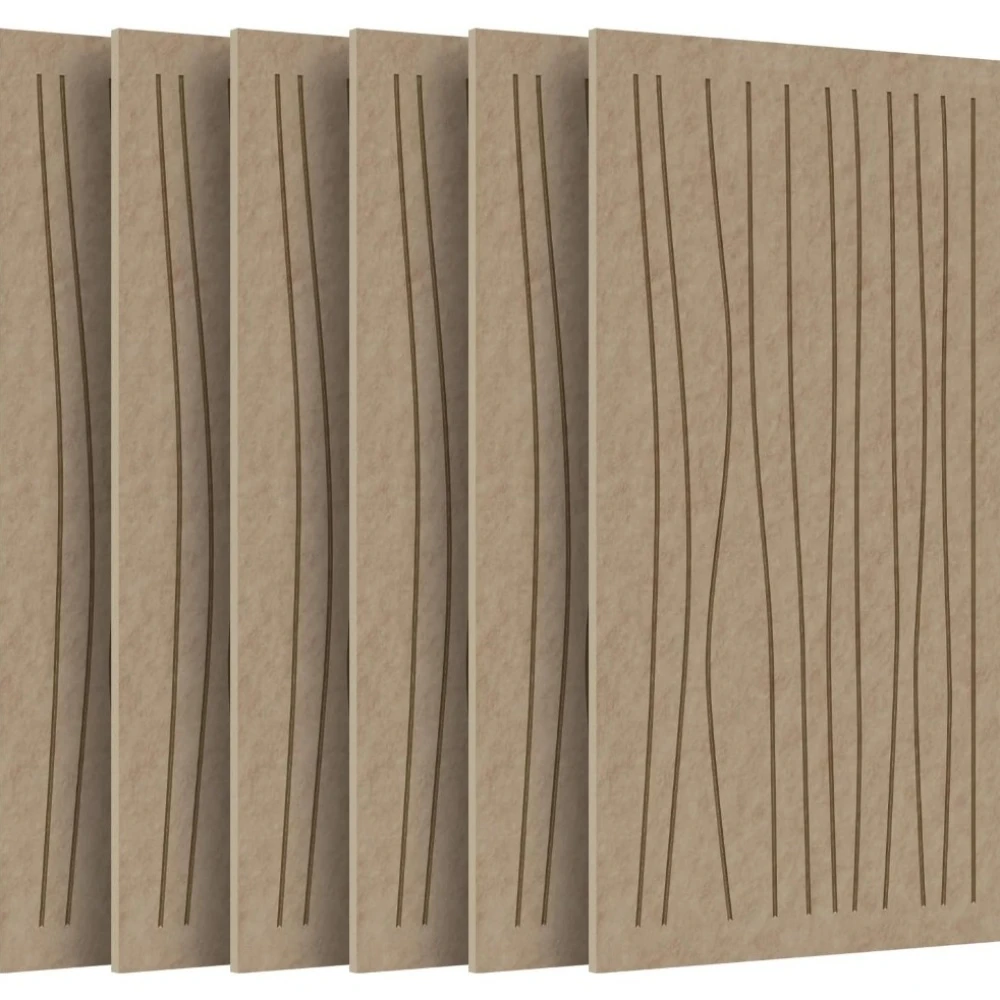 6 Pack Soundproof Wall Panels, Self-Adhesive Acoustic Panels, 59.94 x 29.97 x 1.02 cm Noise Reduction Panels for Home Theater, R