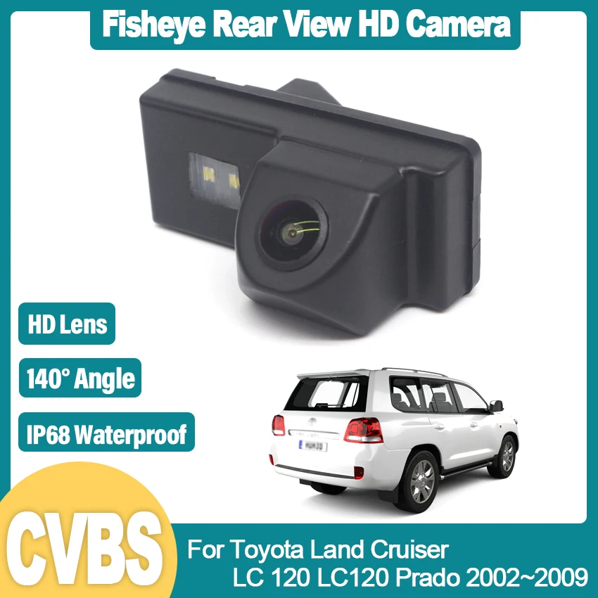 

HD Fisheye Rear View Waterproof High quality RCA Camera For Toyota Land Cruiser LC 120 LC120 Prado 2002~2009 Car Reverse Monitor