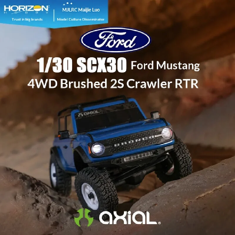 Axial Rc Crawler SCX30 1 30 Scale Bronco 4WD Brushed 2S Off Road Climbing Remote Control Car For Adult Hobby Enthusiasts