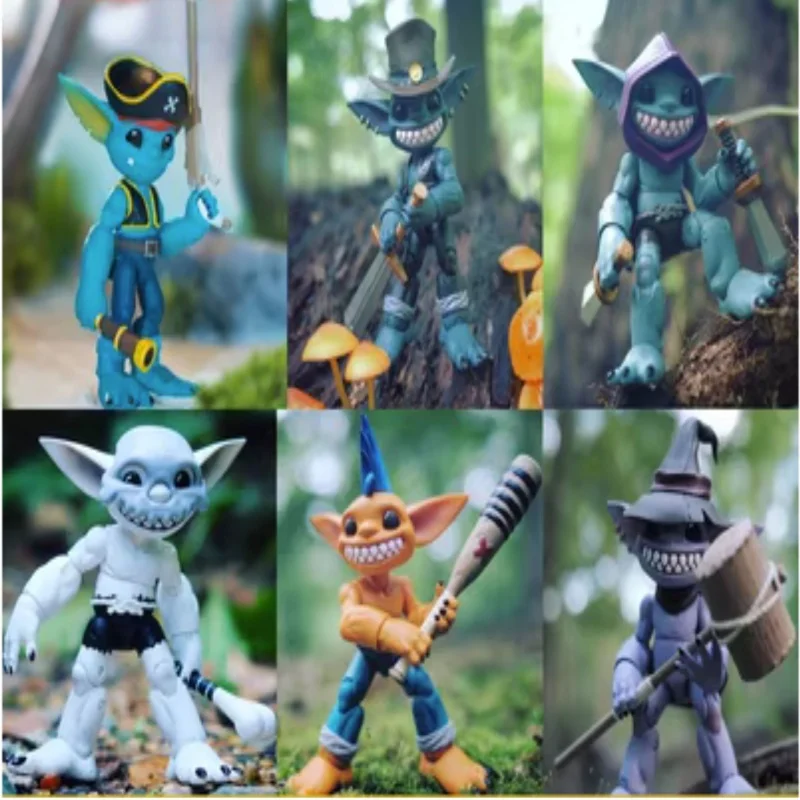 Auf Lager Heißer Verkauf Hochwertige Plunderlings Captain Teel Goblin Sammlung 1/12 4 Zoll Action Figure PCs Modell Sammlung Spielzeug