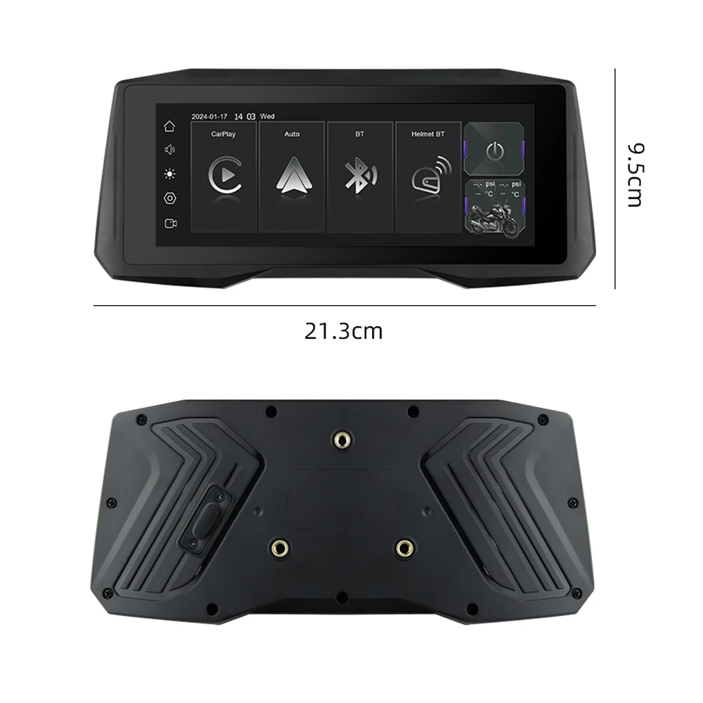 EKIY 7 inch Wireless CarPlay Moto Android Auto Portable Digital Motorcycle Dashboard GPS Navigation Display Screen Monitor TPMS image 6