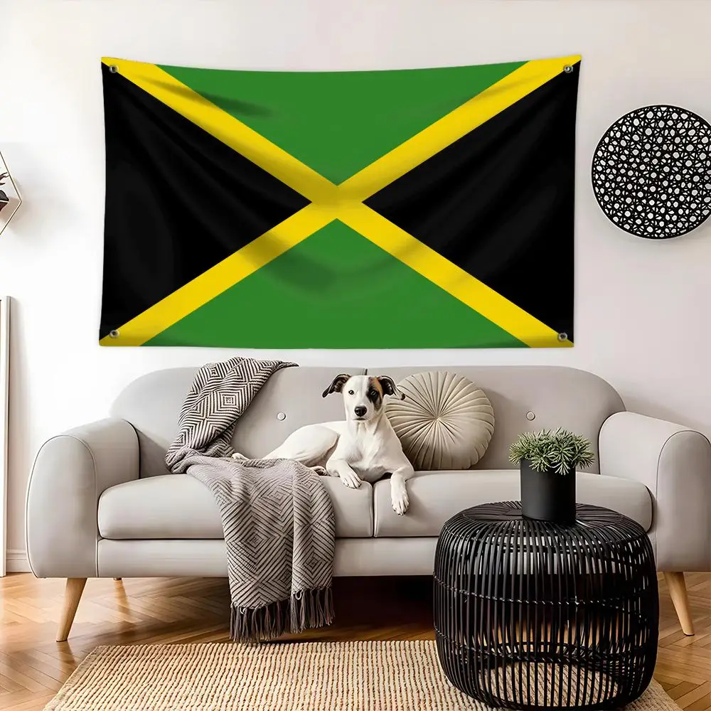 Jamaica Flags Large Wall Hanging Tapestry Banner Room Decor Print for Bedroom Living Room Outdoor