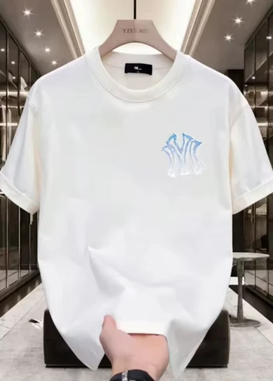 2026 Summer New Style Heavyweight 100% Cotton Short-Sleeved T-Shirt Men's Loose Trendy Cool High-End Shirt Men's Clothing image 2
