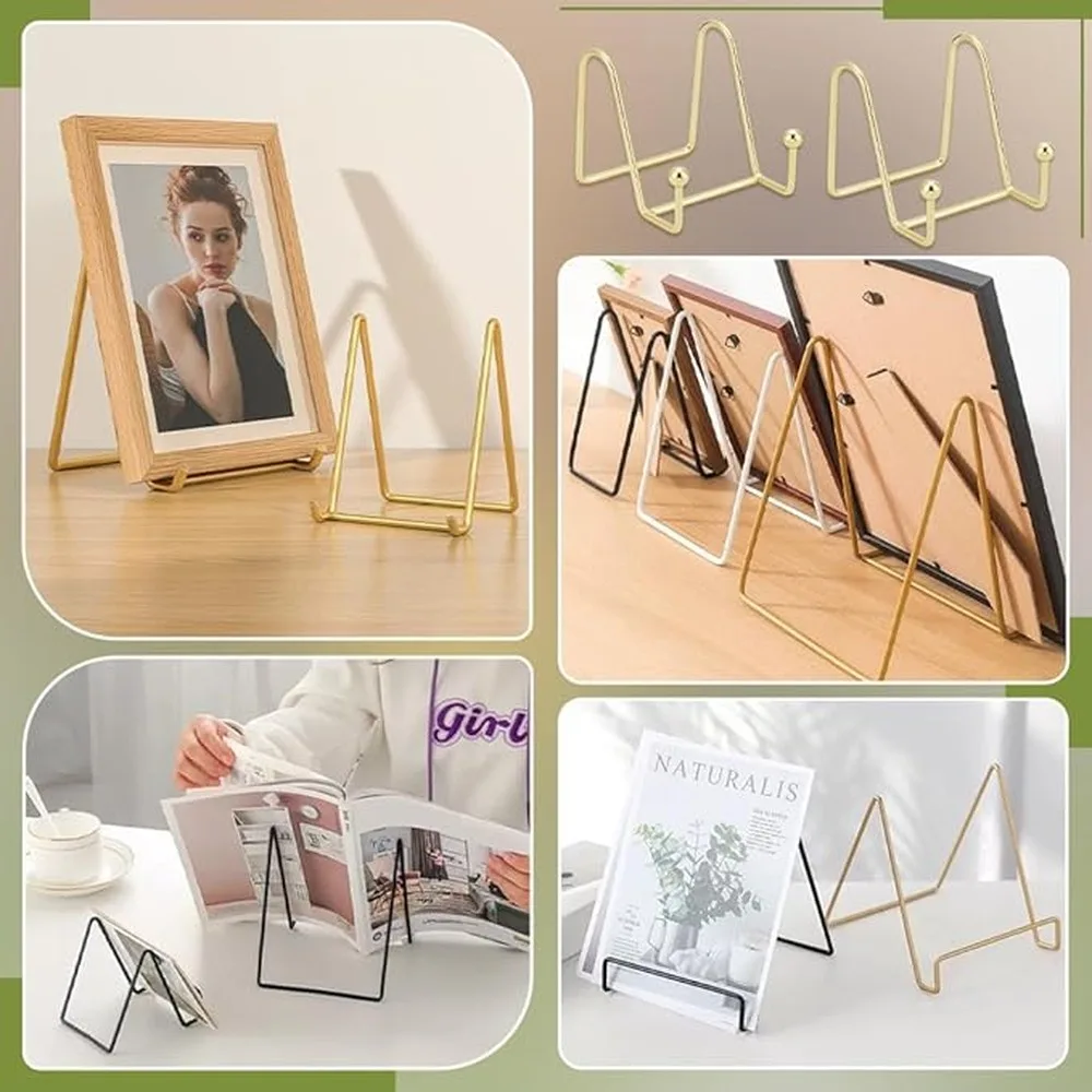 Versatile Photo Display Iron Photo Stand Sturdy Metal Construction Modern Minimalist Holds Phone