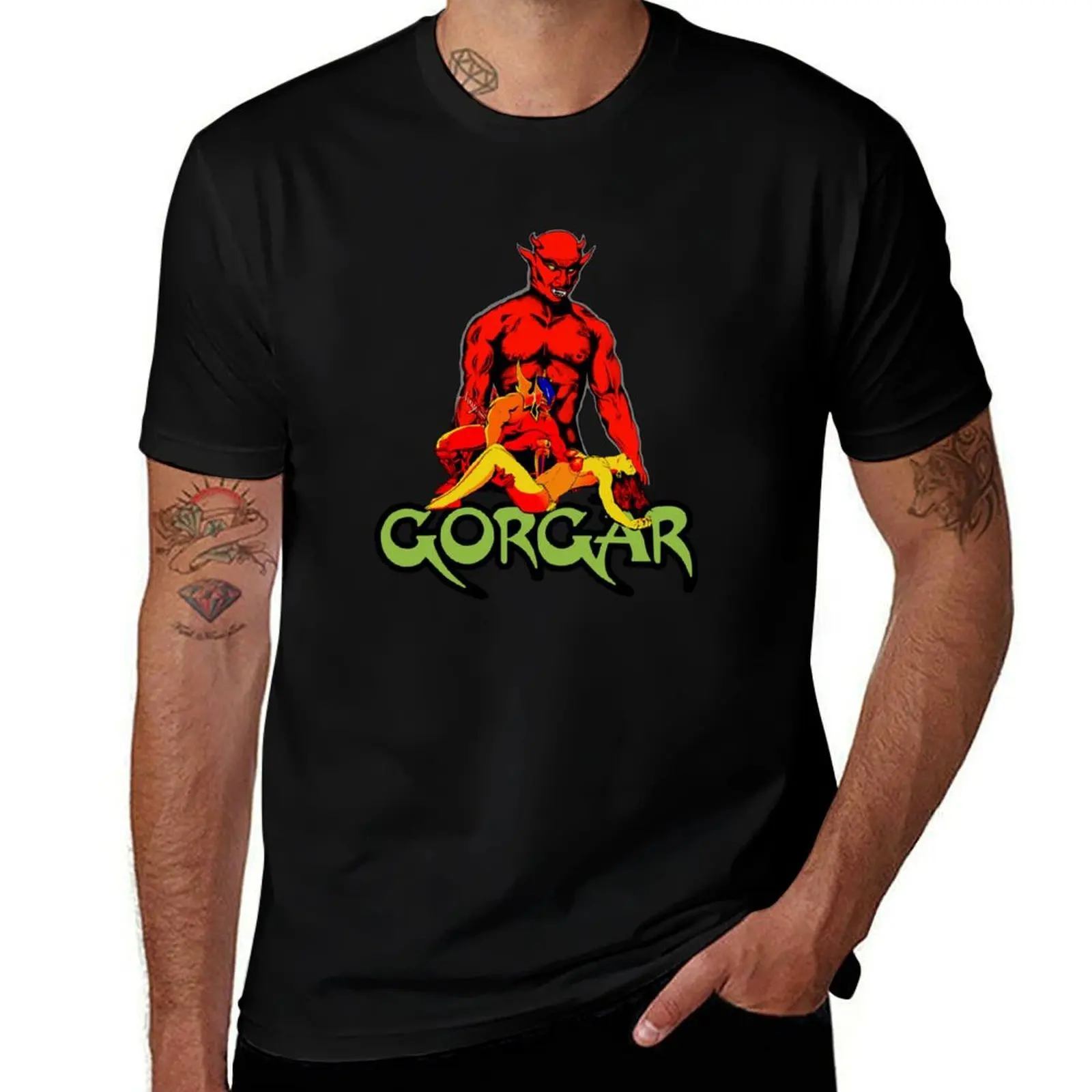 Gorgar Pinball T-Shirt summer 2025 anime mens tall t shirts