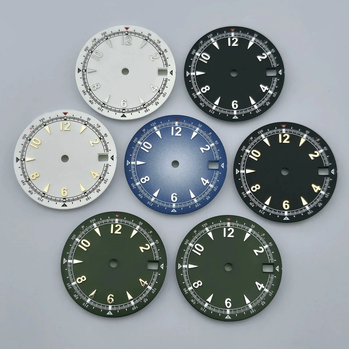 28.5mm No Logo Matte Dial For NH35/NH36 Automatic Movement Green Luminous Quality Watch Modification Accessories Custom Logo