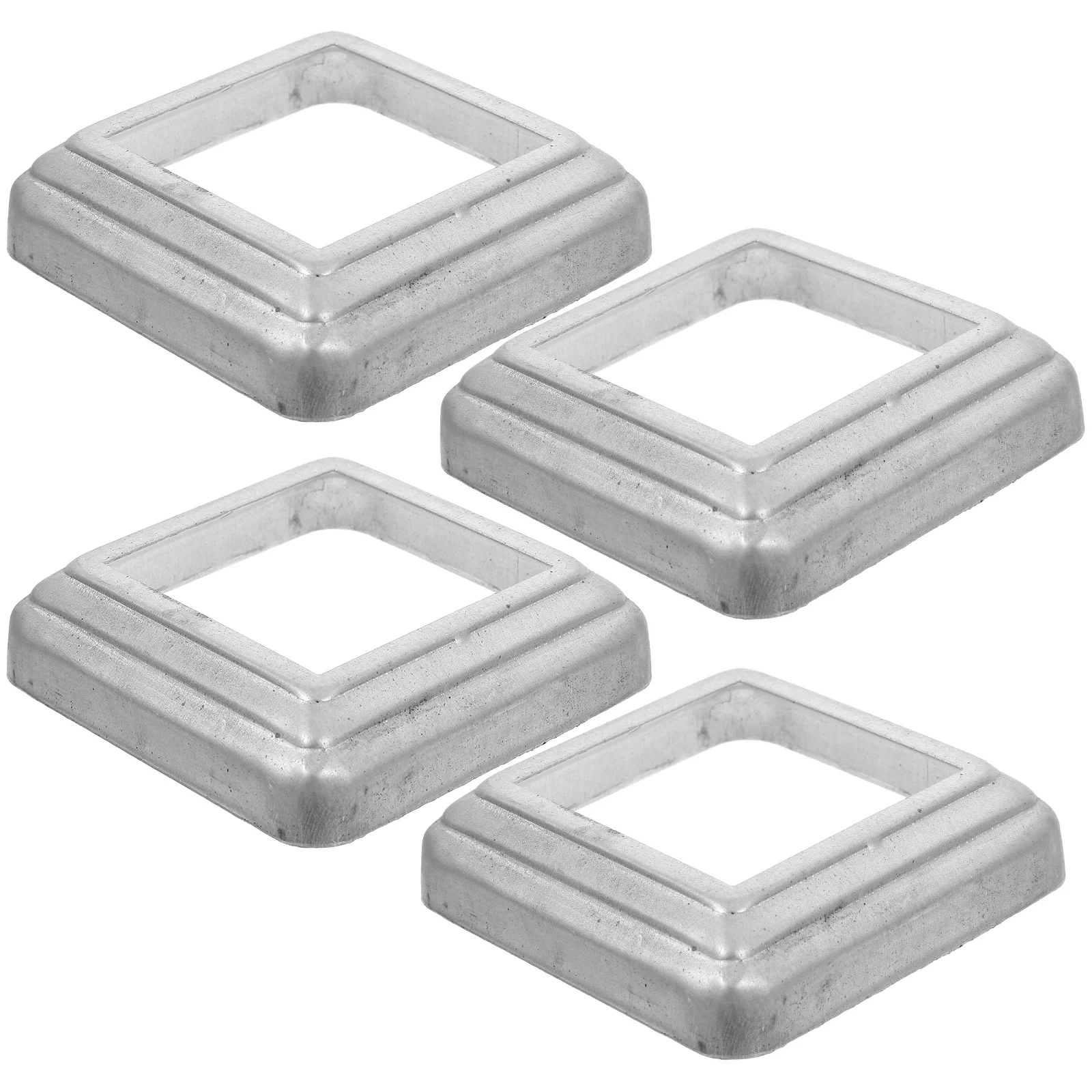 

4Pcs Metal Post Skirt Steel Column Wraps for Fence Railings Decorative Post Covers Replacement Split Bottom Sleeve Deck Balcony