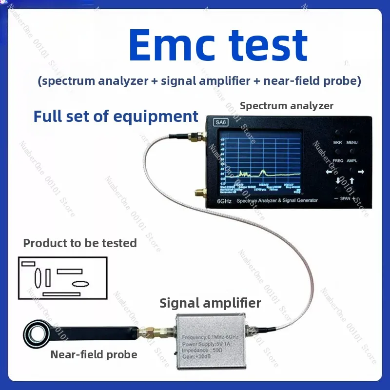 Emc professional receiver (including spectrum analyzer + signal generator) + emc near-field probe emc antenna full set