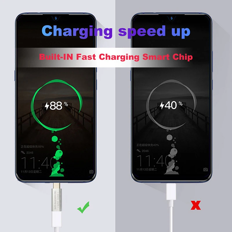 USB Type-C Data Blocker Juice Jacking Prevention Gender Change Connector 5-50V/1-5A fast charge Prevent Data safe for phone PC